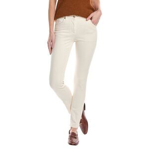 Brunello Cucinelli Womens  White High Waist Extra Skinny Jean